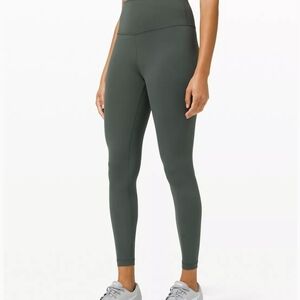 Lululemon Wunder Train High Rise Tight Leggings In Smoke Spruce Plus Size 20